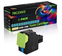 78C2XK0 Compatible for Lexmark Toner Cartridge with Chip CS421dn CX421adn CX625ade CS521dn CX522ade CX625adhe CS622de Printers (1 Pack Cyan)