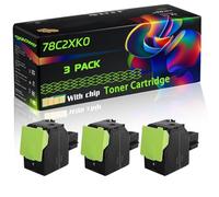 78C2XK0 Compatible for Lexmark Toner Cartridge with Chip CS421dn CX421adn CX625ade CS521dn CX522ade CX625adhe CS622de Printers (3 Pack Black)