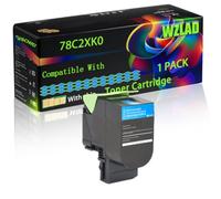 78C2XK0 Compatible for Lexmark Toner Cartridge with Chip CX421adn CS421dn CX625ade CS521dn CX522ade CX625adhe CS622de Printers (1 Pack Cyan)
