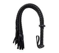 78cm Leather Sex Spanking Whip BDSM Bondage Gay Fetish Horse Tassel Tails Lash Adult Flogger Flirt Erotic Toys for Couples Women Black One Size