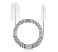 78in Extra Long Pipe Cleaners Drain Cleaning Brush Drain Snake Unblocker Plug Unblocker Tool Drain Cleaner Tool Pipe Cleaner Brush with Dual Rotating Nylon Bristle Heads (White)