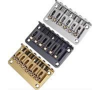 78MM Guitar Fixed Hardtail Bridge with Roller Saddles Fit Stratocaster Strat (Black)