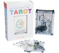 78Pcs The Transparent Tarot, Quirky Tarot Learning Deck Fortune Telling Game with Deck and Guidebook Box Set, Vintage Tarot Card Clear Stamps for Beginner Tarots Lovers