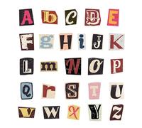 78Pcs Vintage Letter Stickers Mini Size Scrapbook Self Adhesive Waterproof Vinyl Letter Stickers for DIY,Mailboxes,Travel Case, Sign, Art Craft