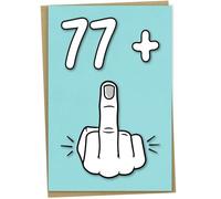 78th Birthday Card, 77 + 1, Funny Birthday Card for 78 Year Old Women or Men, A5