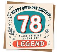 78th Birthday Card for Brother, Funny Design