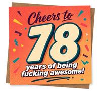 78th Birthday Card for Her, Funny Confetti Design