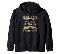 78th Birthday Gifts For Men Mythology Of November 1947 Zip Hoodie