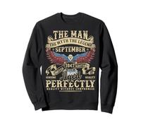 78th Birthday Gifts September 1947 Men Funny 78 Years Old Sweatshirt