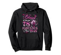 78th Birthday Queen Blessed by God 78 Fabulous Since 1948 Pullover Hoodie