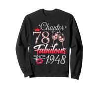 78th Birthday Queen Chapter 78 Fabulous Since 1948 Women Sweatshirt