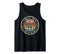 78th Birthday Vintage October 1947 Retro Limited Edition Tank Top