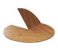 79-Inch Cherry Wood Round Folding Table - Adjustable Space-Saving Dining Tabletop, Versatile Solid Wood Design for Home & Events, Expands from 47 to 79 Inches