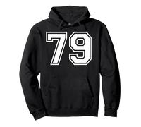 79 Number Seventy-Nine Team Sports Graphic Matching Varsity Pullover Hoodie