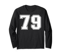 79 Number Seventy-Nine Team Sports Graphic Varsity Matching Long Sleeve T-Shirt