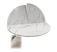 79" Portable Round Folding Dining Table - Stone Pattern Wood Top, Space-Saving Design for Indoor/Outdoor Use, Versatile Dining Solution for Gatherings & Events