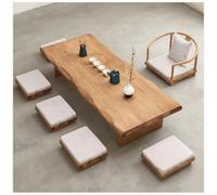 79" Solid Wood Japanese Floor Table Multi Functional Tea Table for Sitting Altar Living Room Dining Room Office Natural Wood 200x60 cm
