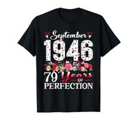 79 Year Old Floral September 1946 79th Birthday Gifts Women T-Shirt