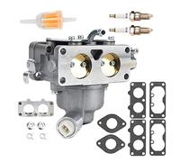 791230 Carburetor for Briggs & Stratton V-Twin 4 Cycle 20Hp 21Hp 22Hp 23Hp 24Hp 25Hp with Gasket & Carbon Dirt Jet Cleaner Tool Kit Vertical Engines - Replace # 799230 699709 499804 405777
