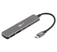 79159 Hub USB A Female x2, USB C Female x2, USB C Male Grey GOOBAY