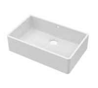 Balterley 795mm Butler White Kitchen Sink, Single Bowl with Overflow Hole, Durable Butler Fireclay Ceramic Kitchen Sink Bowl, Large Ceramic Apron Front Farmhouse Sinks - 795 x 500 x 220mm (White)