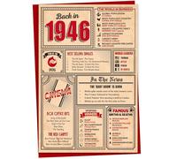 79th Birthday Card - Back in 1946 In This Year Card, Greeting for Men and Women, Birthday Cards for Women, Celebration Gifts Men, 79th Anniversary Cards, A5