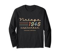 79th Birthday Gifts for Men September 1946 79 Year Old Bday Long Sleeve T-Shirt