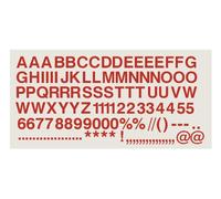 79x Red 2 Inch Stick on Self Adhesive Vinyl Letters & Numbers. Plastic Sticky Lettering.
