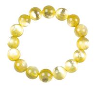 7A Grade Golden Lepidolite Bracelet - Natural Crystal Bead Stretch Bracelet for Men and Women | Handmade Gemstone Reiki Jewelry for Stress Relief and Emotional Healing(10mm)