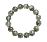 7A Grade Green Phantom Crystal Bead Bracelet - Multi-Layered, Natural Gemstone Jewelry, Spiritual Healing & Meditation Accessory(11-11.8mm)