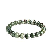 7A Grade Natural Gathering Treasure Red and Green Phantom Ghost Hand Bracelet - Crystal Jewelry for Prosperity and Healing(14~14.8mm)