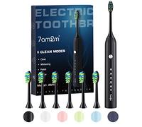 7AM2M Sonic Electric Toothbrush for Adults and Kids with 6 Brush Heads