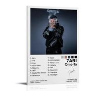 7ari Album Omerta Poster Canvas Wall Art Aesthetic Cover Poster Modern Art Painting for Living Room 12x18inch(30x45cm) Frame-style