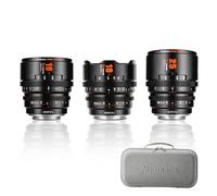 7artisans 10mm/16mm/25mm T2.1 "Hope" Series Professional Cine Lens S35 Frame Set Mirrorless Cameras Lens Compatible for Sony E-Mount(C frame),For Sony A6500/A6600/A6700/FX30/ZVE-10(Black)