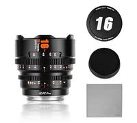 7artisans 16mm T2.1 Professional Cinema Lens S35 Frame Compatible for Fuji X-Mount, for FUJIFILM X-S20/X-T5/X-H2/X-T4/X-H2S/X-T3/X-S10(Black)