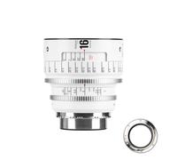 7artisans 16mm T2.5 Infinte Series Professional Full Frame Manual Cine Lens Compatible for PL Mount for Photography Filmmaking,White