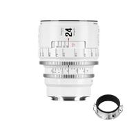 7artisans 24mm T2.1 Infinte Series Professional Full Frame Manual Cine Lens Compatible for EF Mount for Photography Filmmaking,White