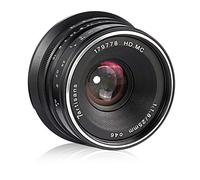 7artisans 25 mm F1.8 Manual Focus Prime Lens for Sony A7/A7II/A7R/A7RII/A7S/A7SII/A6500/A6300 E-Mount Mirrorless Cameras (E Mount, Black)