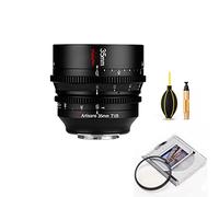 7artisans 25mm T1.05 Wide-Angle Large Aperture Cine Lens Compatible for Sony E Mount Mirrorless Camera, Manual Focus Low Distortion Mini Cinema Lens Black.
