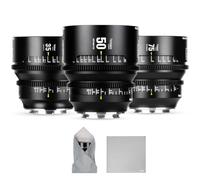 7artisans 35/50/75mm T1.5 Dream Series Set Manual Focus Full-Frame Large Aperture Prime Cine Lens Compatible for Sony A7 Series FX3 A7S3 A7M3 A7M4, Black