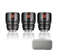 7artisans 35mm/50mm/85mm T2.1 Professional Cinema Lens S35 Frame Set Compatible for Fuji X-Mount,for FUJIFILM X-S20/X-T5/X-H2/X-T4/X-H2S/X-T3/X-S10(Titanium Gray)