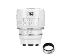 7artisans 35mm T2.1 Infinte Series Professional Full Frame Manual Cine Lens Compatible for EF Mount for Photography Filmmaking,White