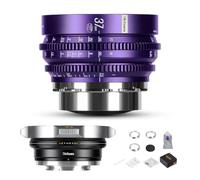 7artisans 37mm T2.9 Floral Bloom Explosive Bokeh Cine Lens (Purple) + Multi-Mount PL Adapter (PL-E/Z/RF/L) - Bundle for Creative Filmmaking & Photography