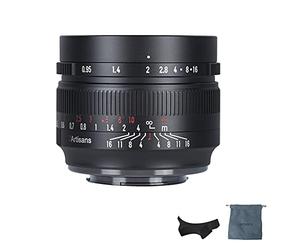 7artisans 50mm F0.95 Large Aperture Manual Focus Prime Fixed Lens APS-C for Canon Eos-M Mirrorless Cameras EOS-M/EOS-M2/EOS-M3/EOS-M100/EOS-M5/EOS-M6/EOS-M50/EOS-M10/EOS-M200