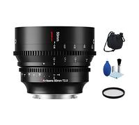 7artisans 50mm T2.0 Full Frame Large Aperture Cine Cinematic Professional Film Lens for Sony E Mount Mirrorless Camera A6000 A6300 A6400 A7C A7SII A7MII A7MIII A7MIV A9 A7RII A7RIII