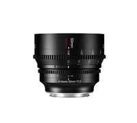 7artisans 50mm T2.0 Large Aperture Full Frame Cine Lens L-Mount, Manual Focus Low Distortion Cinema Lens Mirrorless Cameras Compatible for Sigma FP, Panasonic S1 S1H S5, Leica SL SL2, Black