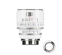 7artisans 50mm T2.1 Infinte Series Professional Full Frame Manual Cine Lens Compatible for PL Mount for Photography Filmmaking,White