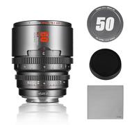 7artisans 50mm T2.1 Professional Cine Lens S35 Frame Compatible for Canon RF-S Mount for RED KOMODO/KOMODO X/CANON C70/R7/R50/R10(Titanium Gray)