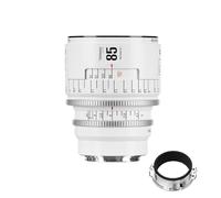 7artisans 85mm T2.1 Infinte Series Professional Full Frame Manual Cine Lens Compatible for EF Mount for Photography Filmmaking,White