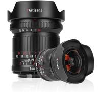 7artisans 9mm F5.6 Full Frame 132° Wide-Angle Lens, Nearly Zero Distortion, 0.2m Minimum Focusing Distance, Compatible for Sony A7 Series A7R A75 A7SII A9 A7C A1, etc.